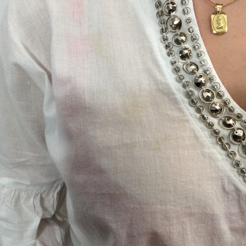 Michael Kors sheer white top, size S - Picture 6 of 6